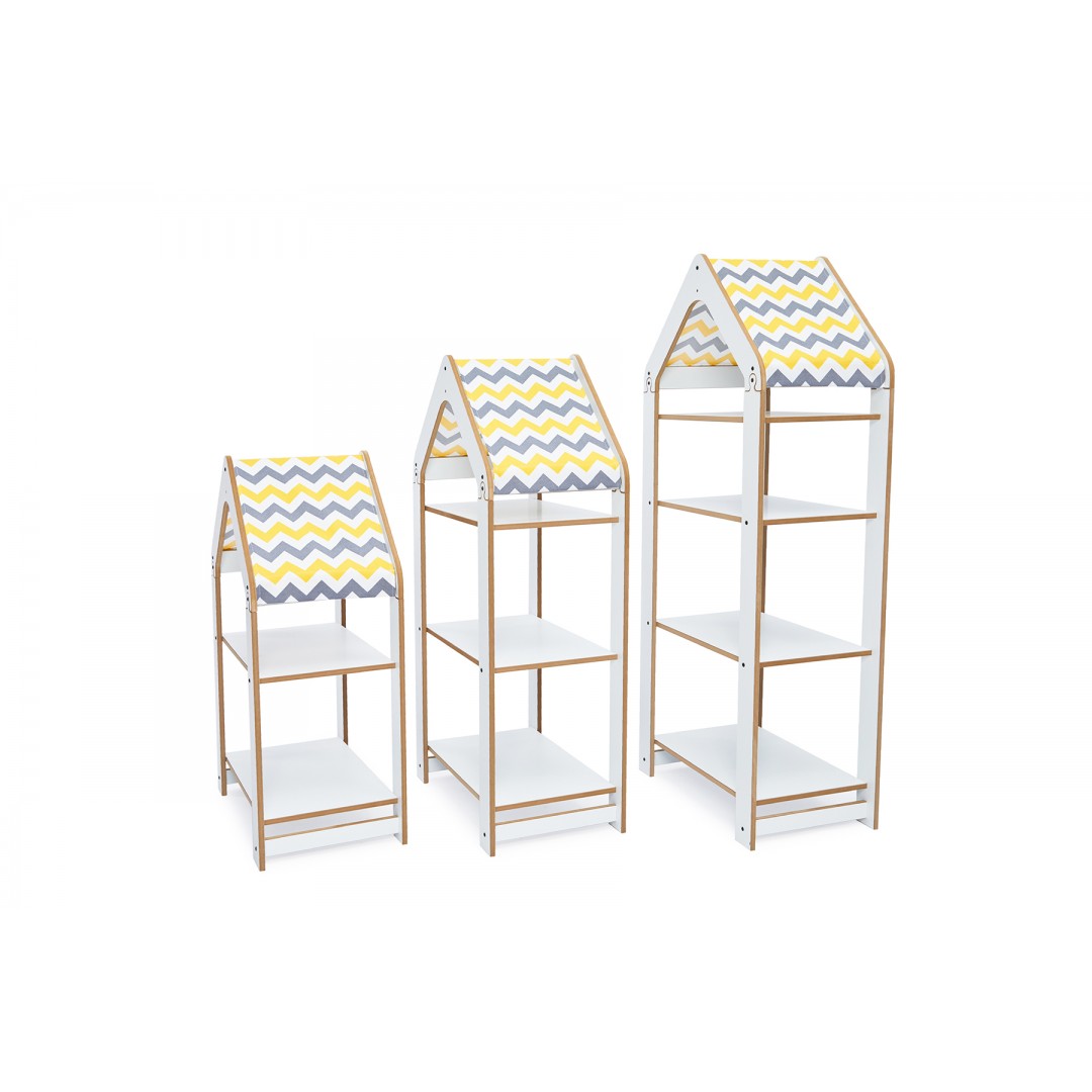 Bebek/Çocuk Odası Çok Amaçlı Raf, Oyuncak Toplama, Kitaplık - Set